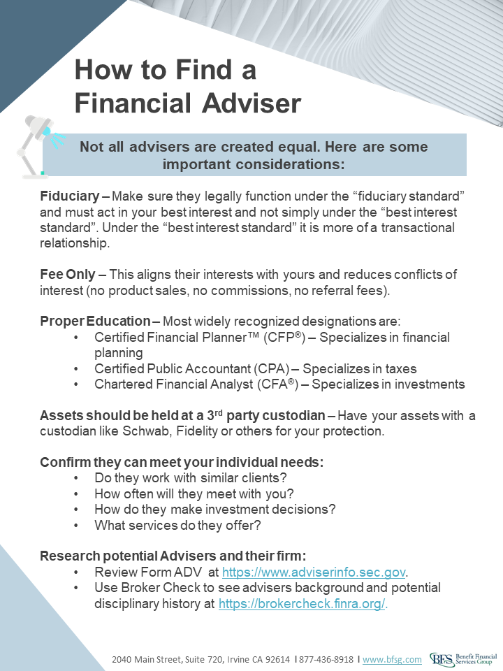 How to Find a Financial Adviser